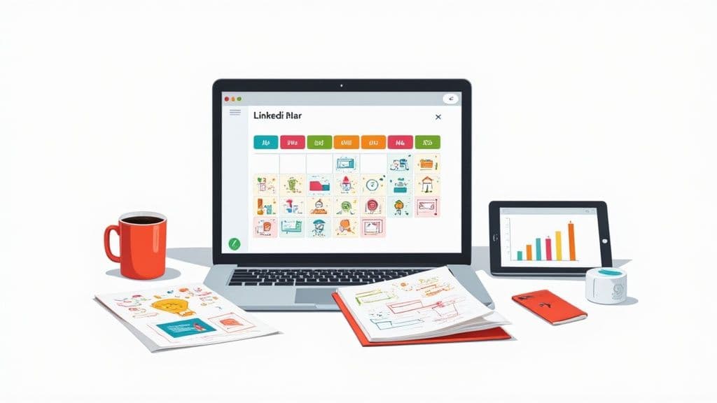 linkedin content calendar: Plan, Create, and Grow on LinkedIn