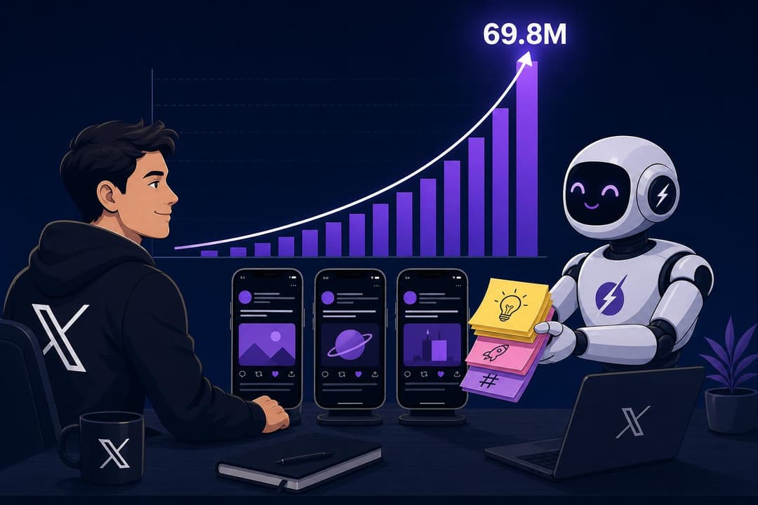 How One Grok Bot Ran 3 X Accounts to 69.8M Impressions (Prompt, Stack and Postiz Setup)