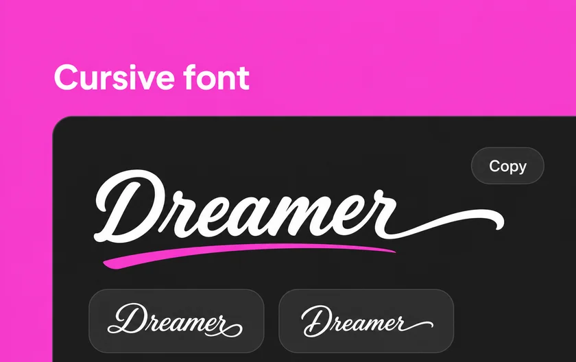 Cursive Font Generator