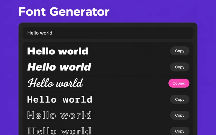 Font Generator (100+ fonts)