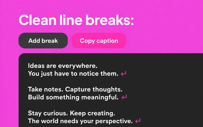 Instagram Line Break Generator