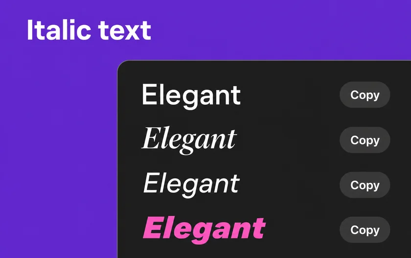 Italic Text Generator