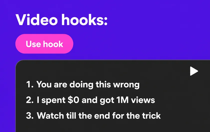 TikTok Video Hook Generator